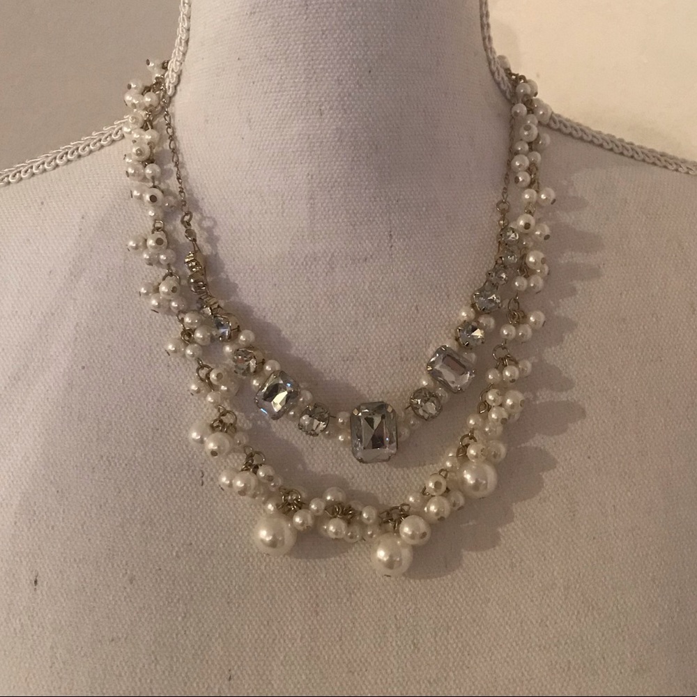Two Strand Gold and Pearl Necklace